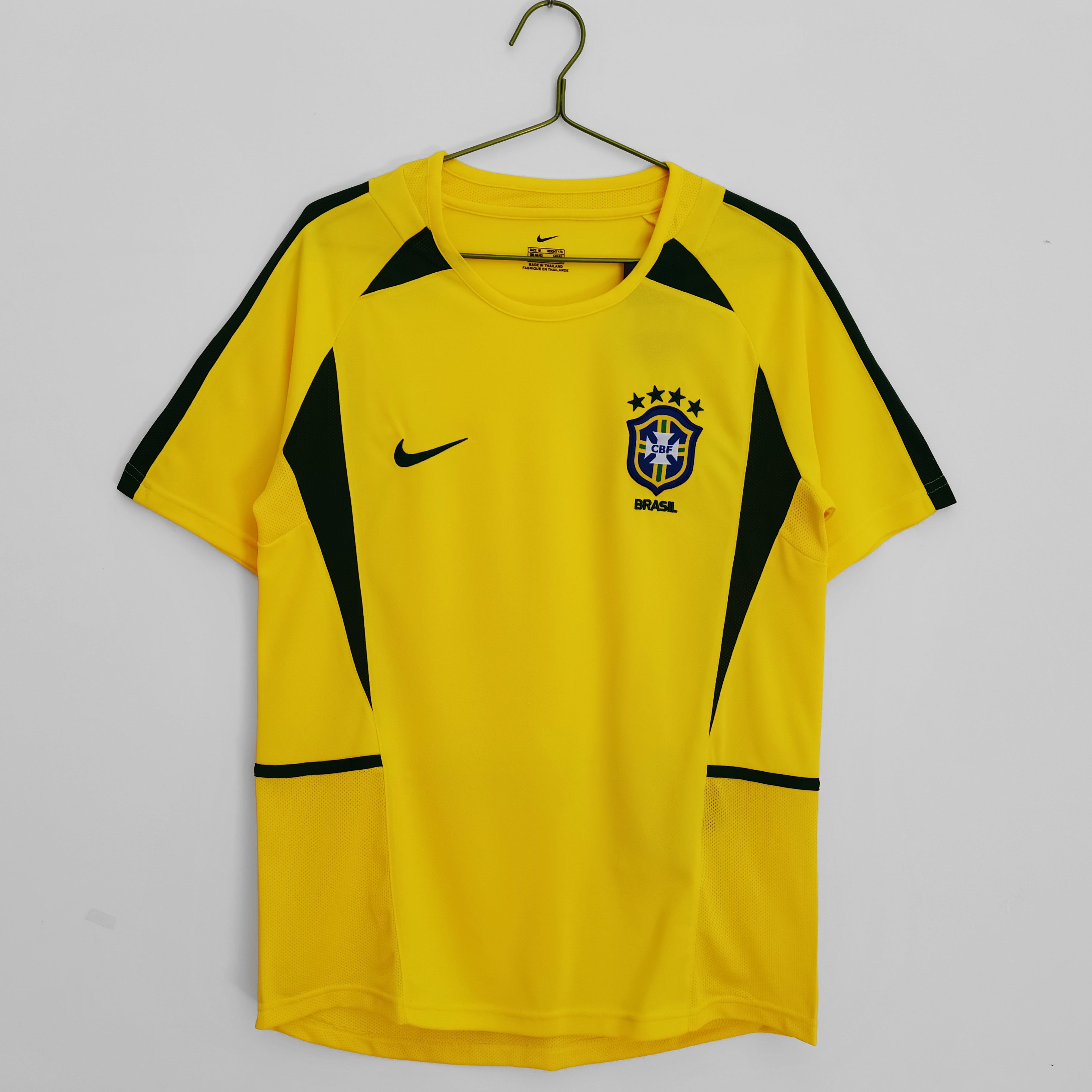 🇧🇷 Brazil 2002 World Cup Home Jersey – Ronaldo Era